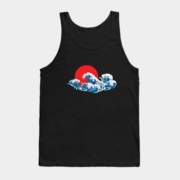 Big Wave Japan Tank Top by info@dopositive.co.uk